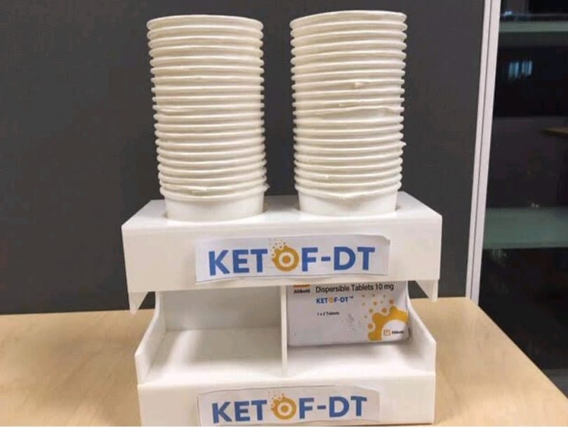 Acryloic table top cup